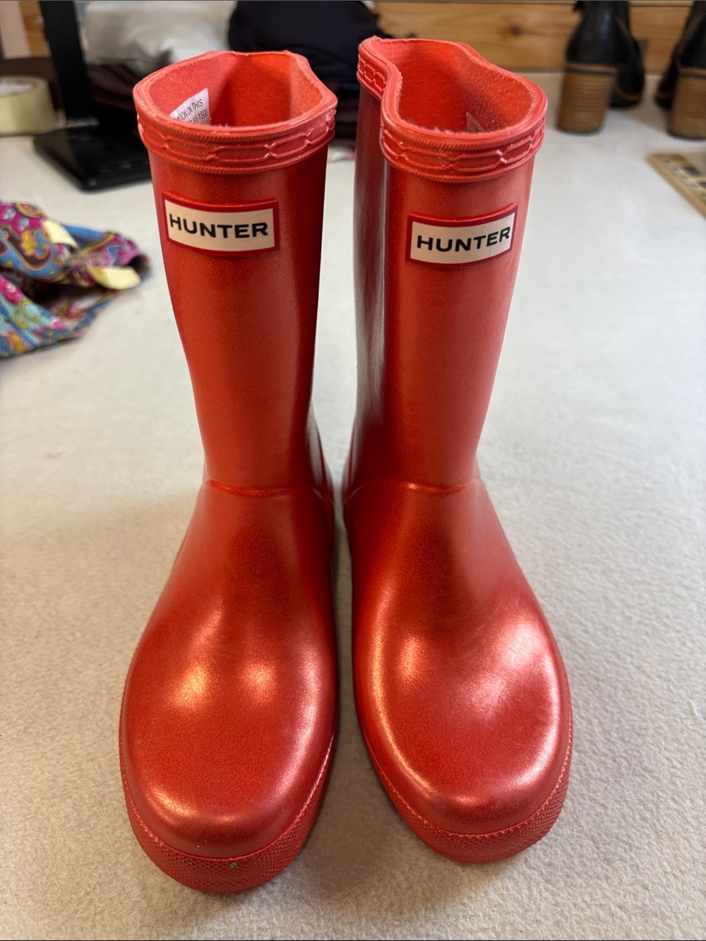 Hunter Kids orange red gloss